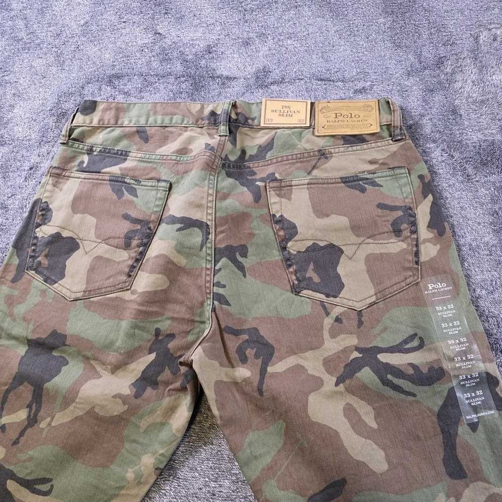 Polo Ralph Lauren Sullivan Slim Camo Jeans Mens 33x32 Camouflage Pony Hunting